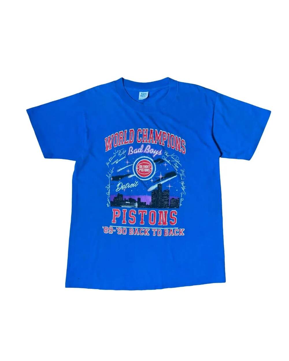 Vintage Detroit Pistons "BAD BOYS" '89-'90 Back to Back World Champions Tee